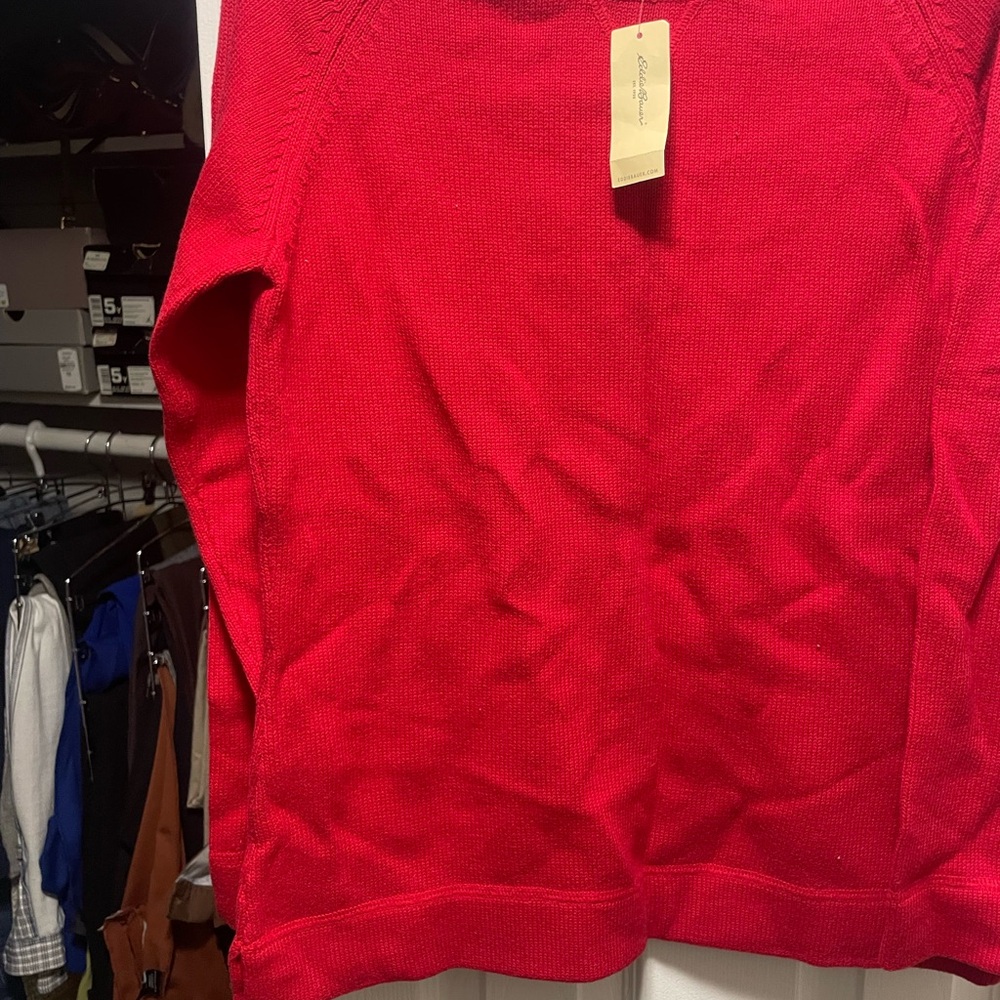 Eddie Bauer Red Crewneck Sweater